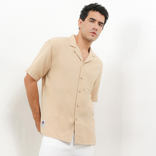 Obermain Pakaian Pria Shirt Finn In Beige