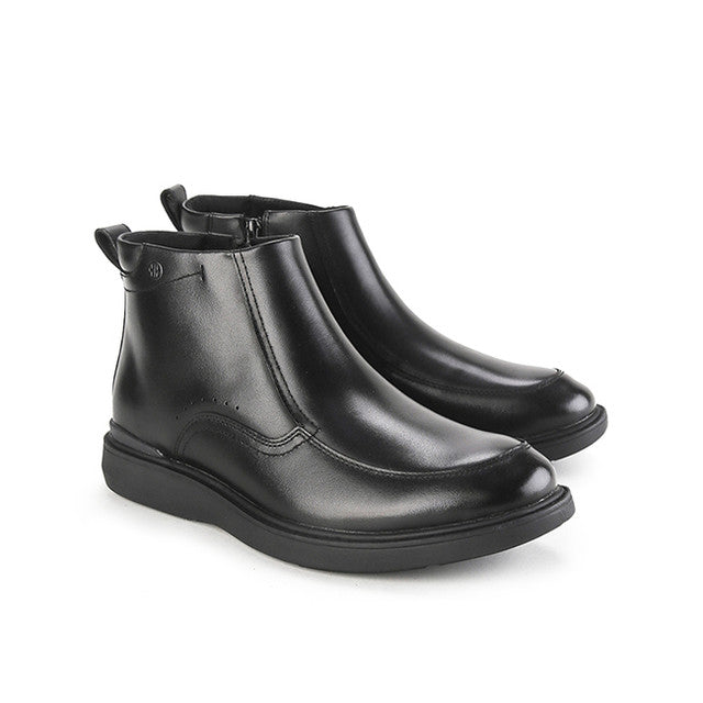 Hush Puppies Sepatu Pria Alpha Zip Boots In Black