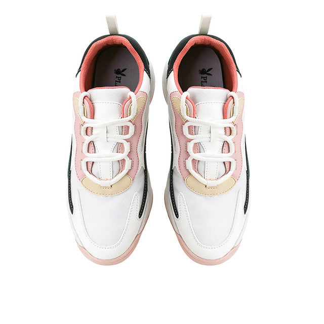 Playboy Shoes Wanita Sneaker Layana In White/Pink