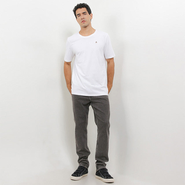 Hush Puppies Pakaian Pria T Shirt Leviero 4 In White