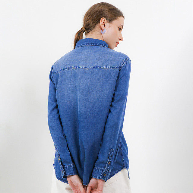 Hush Puppies Pakaian Wanita Denim Animal Fest Slappe In Medium Blue