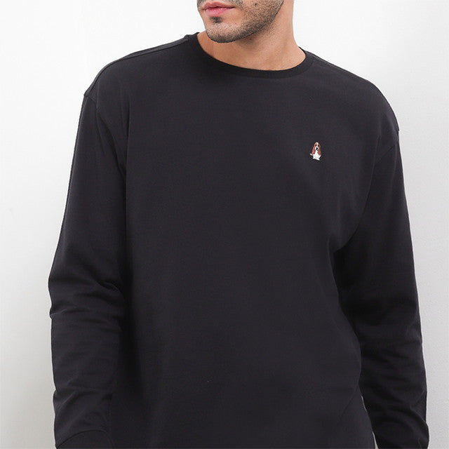 Hush Puppies Pakaian Pria Sweater Leonardo In Black