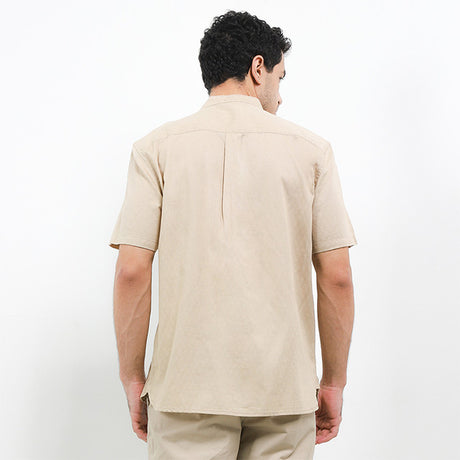 Hush Puppies Pakaian Pria Shirt Macadamia In Khaki