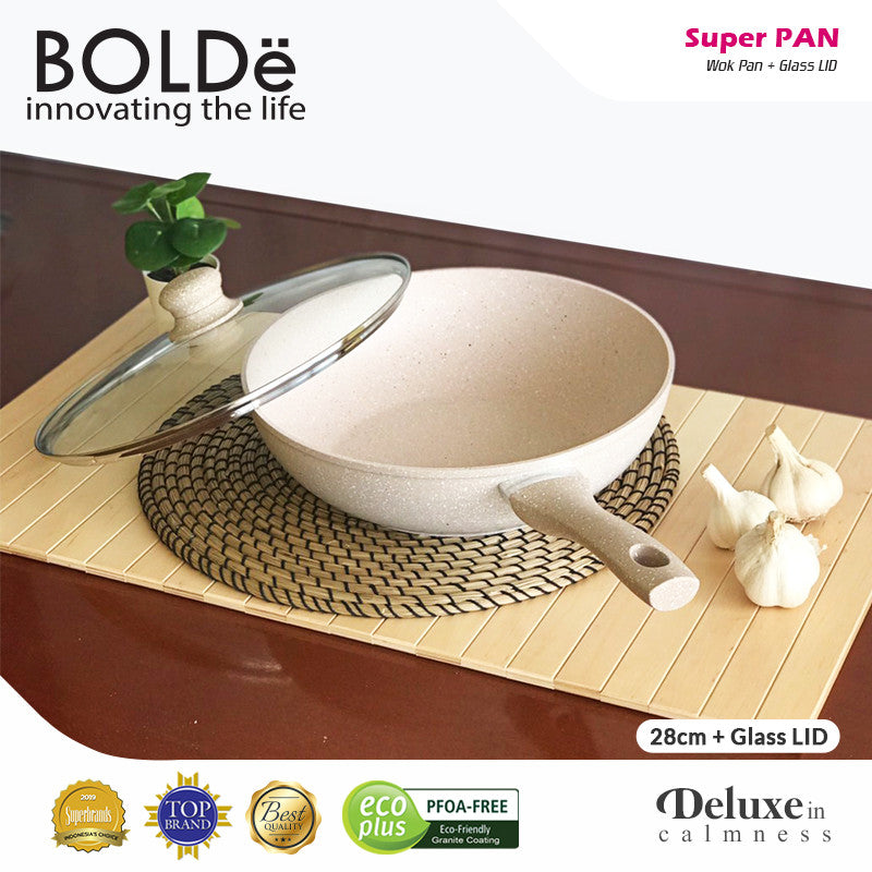 BOLDe Super Pan Wok 28 cm + Lid - Beige