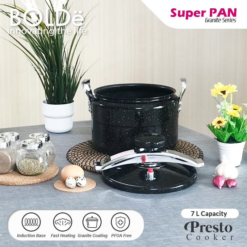 Super Pan Presto 7L Granite Coating Black