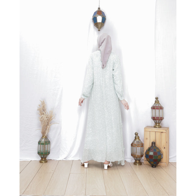 Naomi Ruffled 3-tier dress Light Green