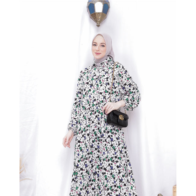 Emma Black and white Dress