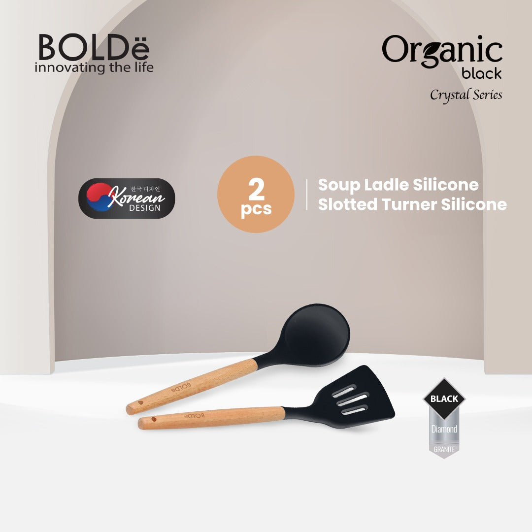 Organic Black Crystal Series Set 8 Pcs (Panci Set Anti Lengket)