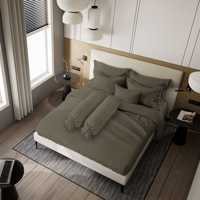 Nyenyak Bed Cover Solid Plain - King/Queen 220x220