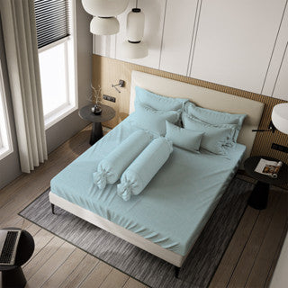 Sprei Nyenyak Premium Jewel Baby Blue - 200x200 / 180x200 / 160x200 - Super King