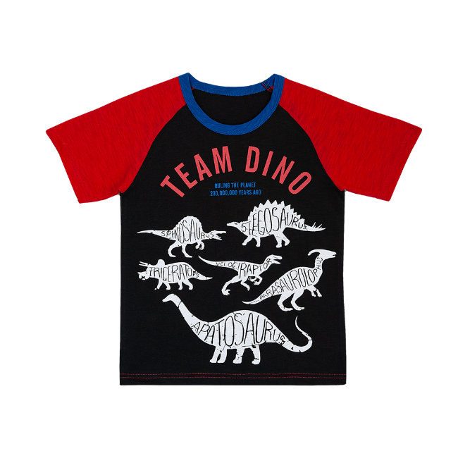 TORIO Basic T - Shirt Dinosaurus Team - Baju Atasan Anak Laki - laki - Kaos Anak Laki - laki