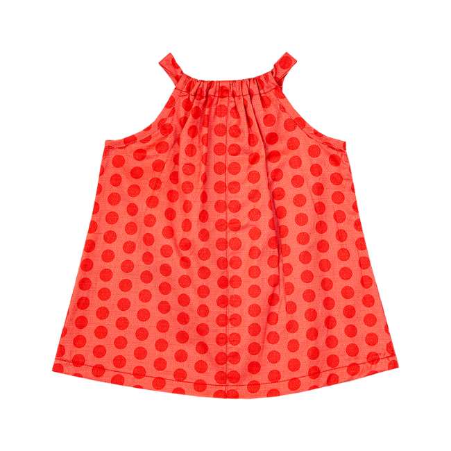TORIO Festive Bright Orange Dress - Baju Anak Perempuan