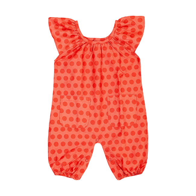 TORIO Festive Bright Orange Jumper - Jumper Bayi Perempuan - Jumpsuit