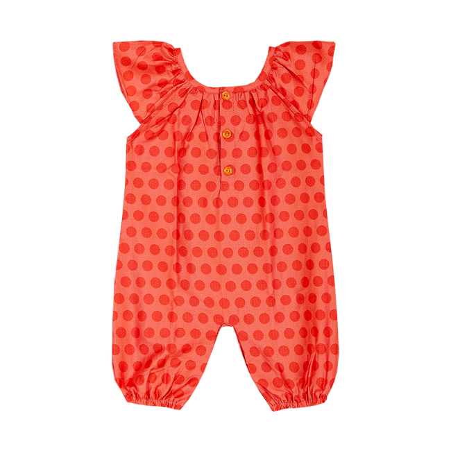 TORIO Festive Bright Orange Jumper - Jumper Bayi Perempuan - Jumpsuit