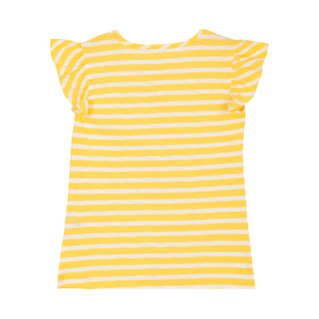 TORIO Basic T - Shirt Yellow Stripe - Baju Atasan Anak Perempuan - Kaos Anak Perempuan