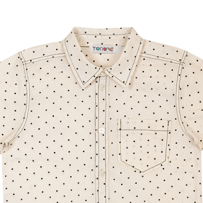 TORIO Smart Casual Shirt Off White - Kemeja Anak Laki - laki - Baju Atasan Anak Laki - Laki