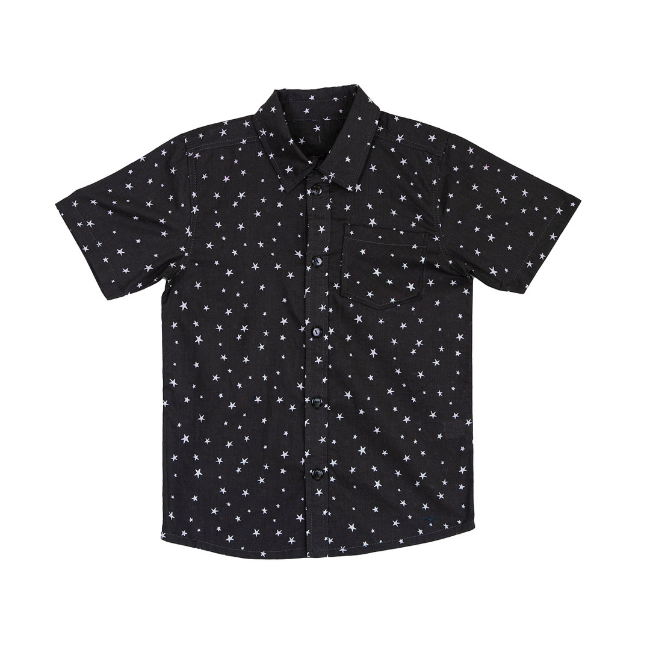 TORIO Smart Casual Shirt White Star - Kemeja Anak Laki - Laki
