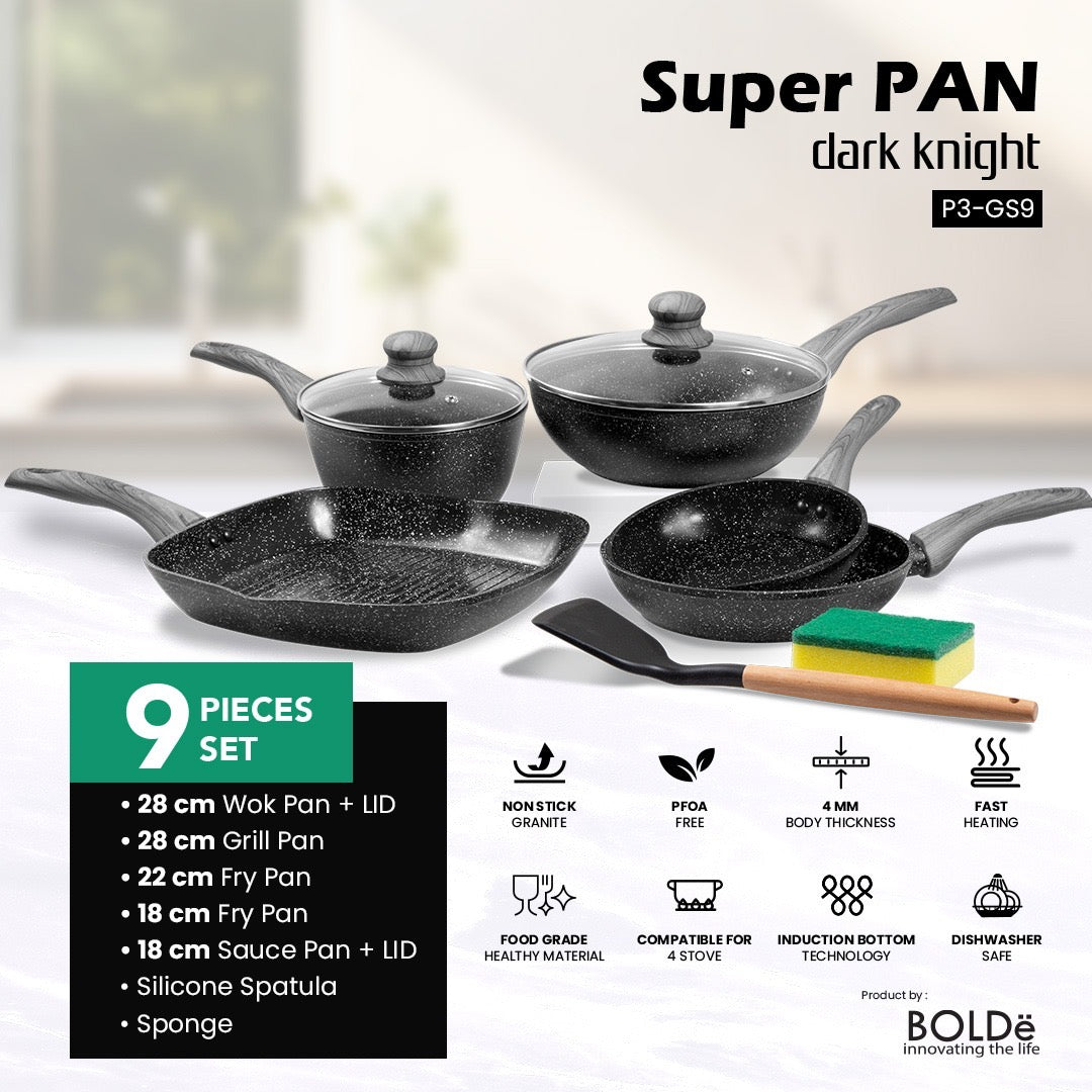 BOLDe Super Pan 9 pcs Set Dark Knight