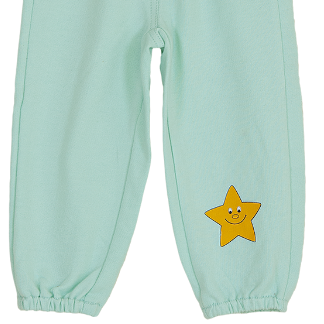 TORIO Comfy Star Jogger Green Mint - Celana Baby Unisex - Jogger Bayi