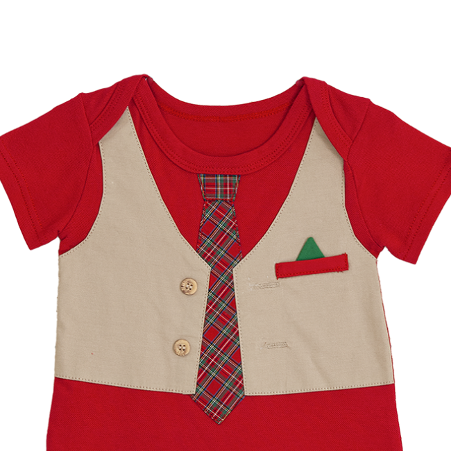 TORIO Onesie Tuxedo Red - Baby Bodysuit Bayi Romper Bayi Baju Bayi Pakaian Bayi