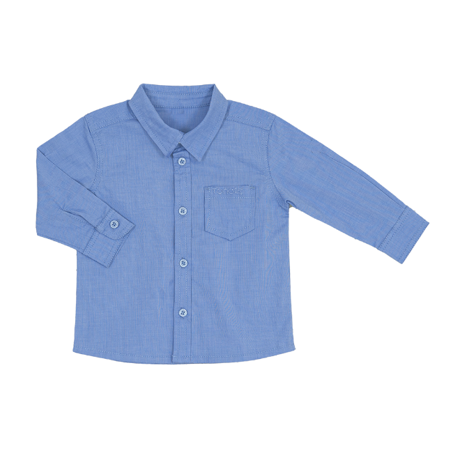 TORIO Long Sleeve Blue Shirt - Kemeja Lengan Panjang Anak Laki - Laki