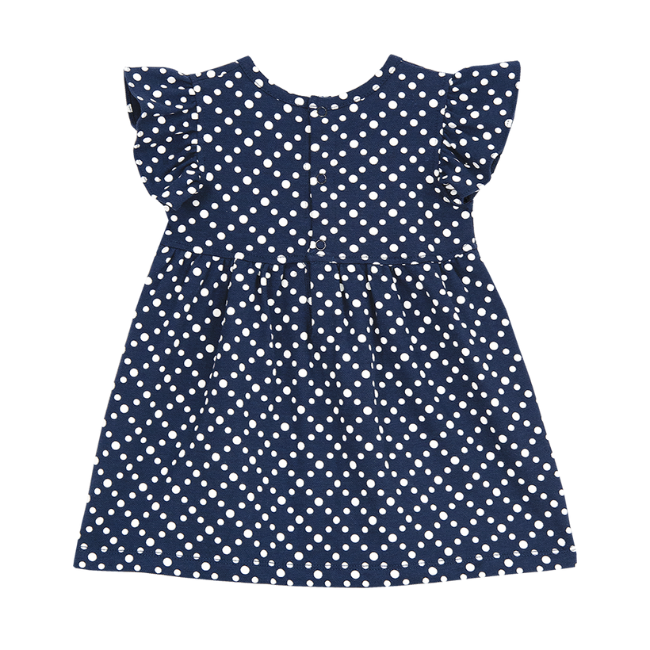 TORIO Baby Navy Polkadot Dress - Dress Anak Perempuan