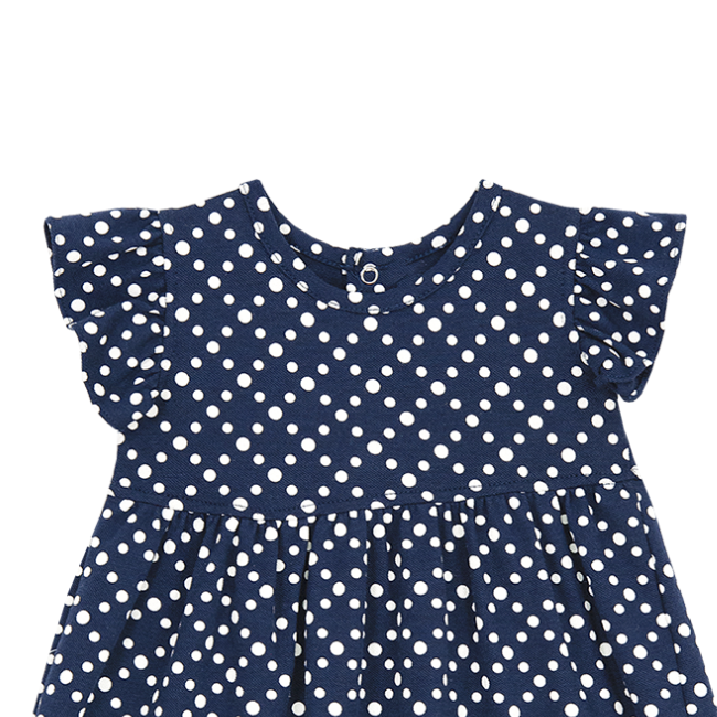 TORIO Baby Navy Polkadot Dress - Dress Anak Perempuan