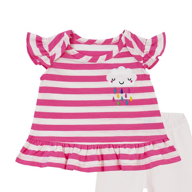 TORIO Legging Set Pink Rainy Day - Setelan Anak Perempuan