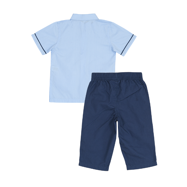 TORIO Koko Muslim Blue Shirt Set - Pakaian Muslim Anak Laki-Laki