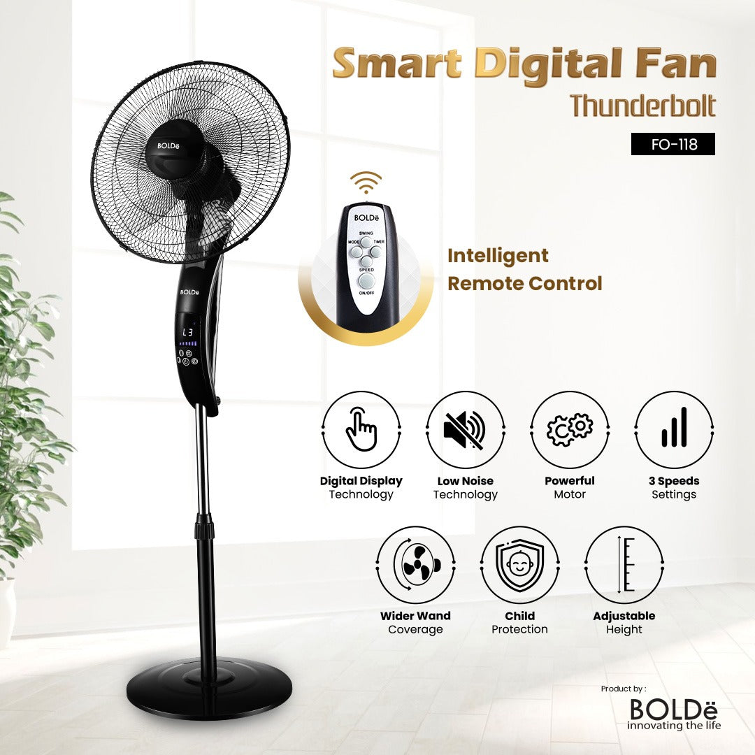 Bolde Smart Digital Fan – Thunderbolt