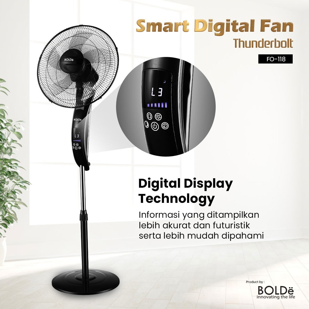Bolde Smart Digital Fan – Thunderbolt