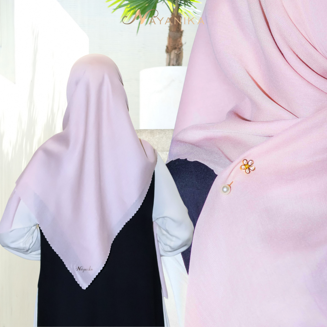 Nayanika Hijab / Jilbab / Kerudung Premium Voal Polos Lasercut