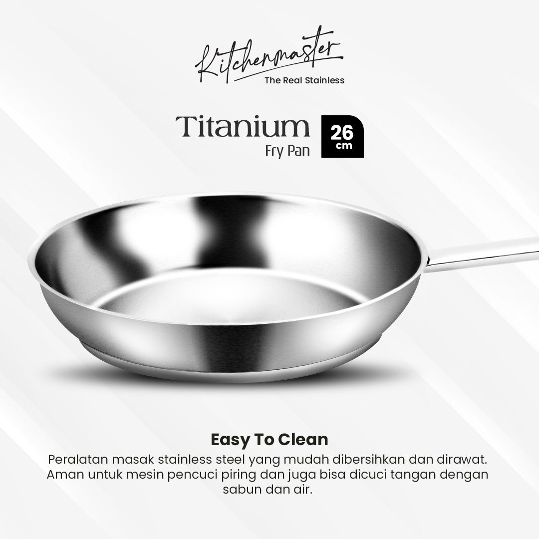 Kitchen Master Stainless Steel Cookware - Frypan 26 cm
