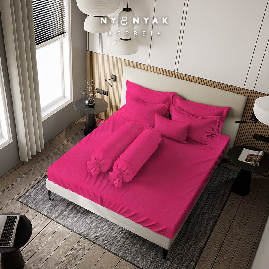 Sprei Nyenyak Premium Linens - Royal Hot Pink