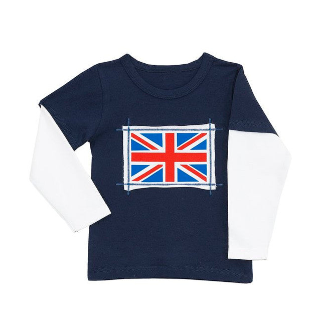 TORIO Long Sleeve T-Shirt British Flag - Kaos Lengan Panjang Anak Laki-laki