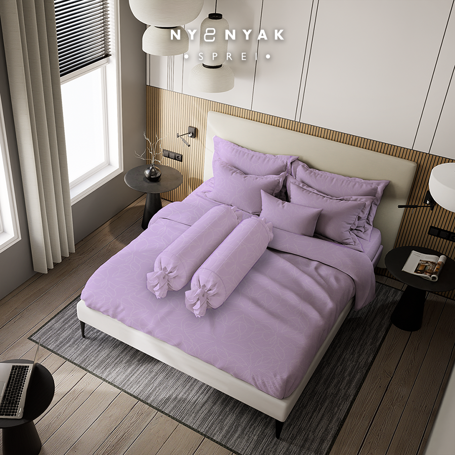 Nyenyak Bed Cover Premium Jewel Lilac
