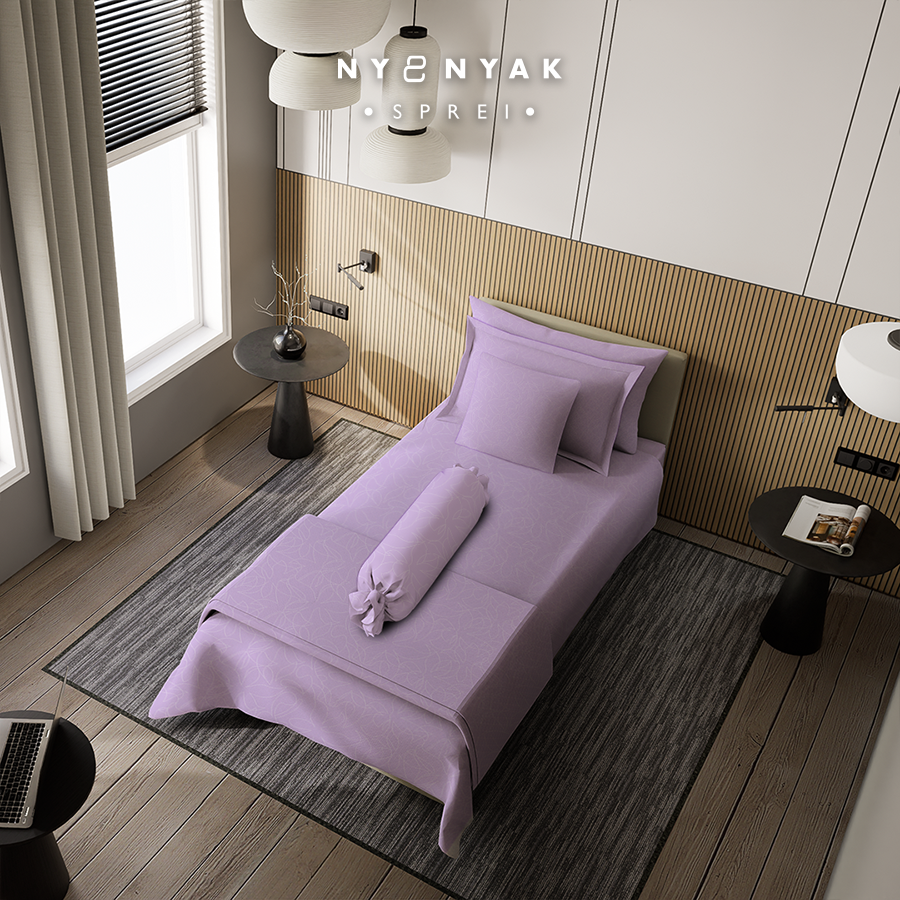 Nyenyak Bed Cover Premium Jewel Lilac