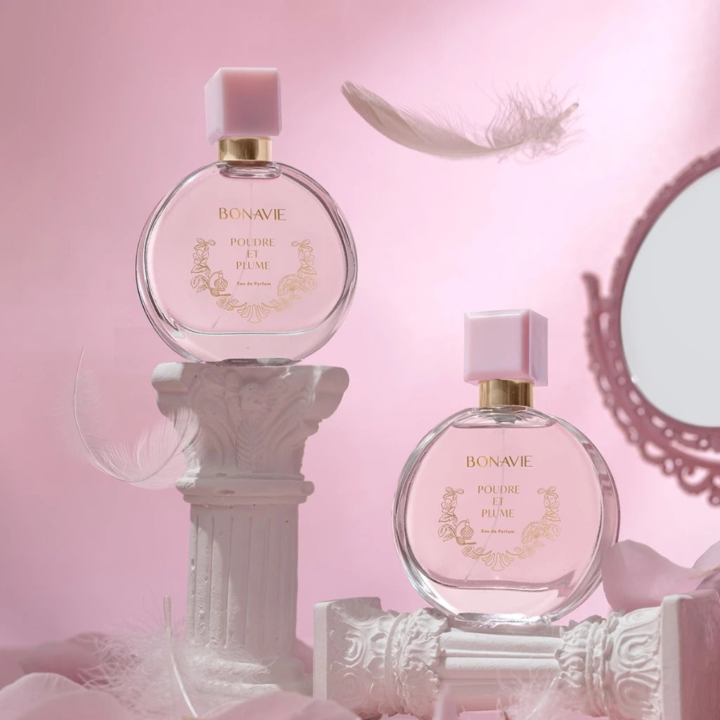 Bonavie Eau de Parfum - Poudre et Plume 30ml Parfum Wangi Tahan Lama EDP Powdery Bedak