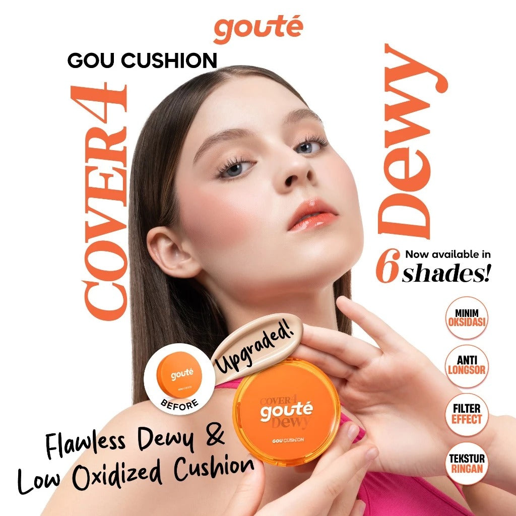Goute Cushion Cover 4 Dewy - Flawless Minim Oksidasi & Ringan Long Lasting Goucushion - LC Fair Basilique
