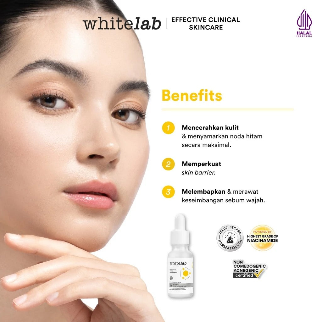 Whitelab Serum Niacinamide 5% Brightening Booster - Cerah Maksimal untuk Kulit Sensitif N5-Dose+ 2.0