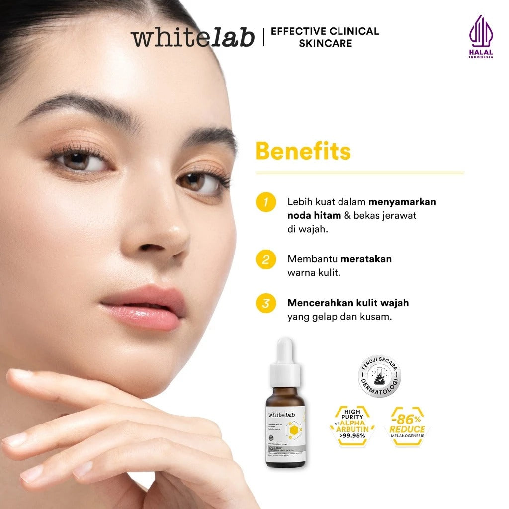Whitelab Serum Arbutin Anti Dark Spot Flek Hitam - Serum Glowing Pencerah Wajah Bekas Jerawat