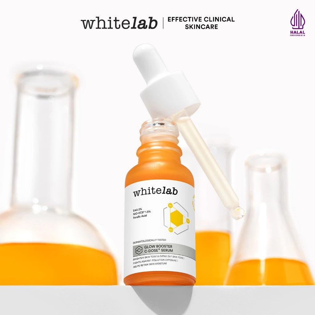 Whitelab Serum Vitamin C Glow Booster - Antioksidan Tinggi untuk Kulit Cerah dan Glowing C-Dose+ dengan NIO-VCS