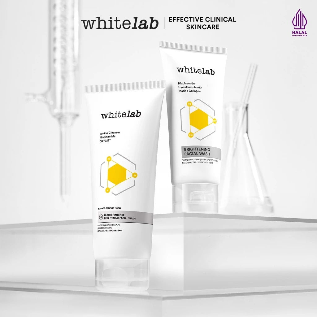 Whitelab Facial Wash Brightening - Sabun Cuci Muka Pembersih Pencerah N-Dose+ 2.0 dengan Amino Cleanser
