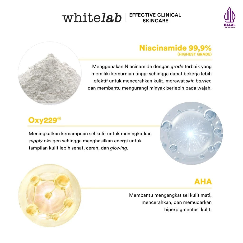 Whitelab Brightening Essence Toner - Pencerah Wajah Anti Kusam & Melembapkan N-Dose+ 2.0