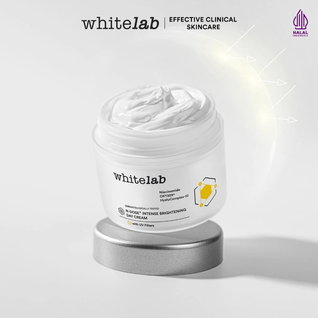 Whitelab Day Cream Brightening - Pelembap Krim Pagi Pencerah Wajah Untuk Kulit Oily N-Dose+ 2.0