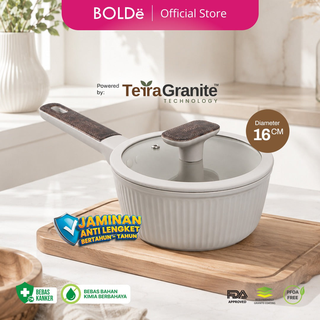 BOLDë Natura Series Sauce Pan + Glass Lid