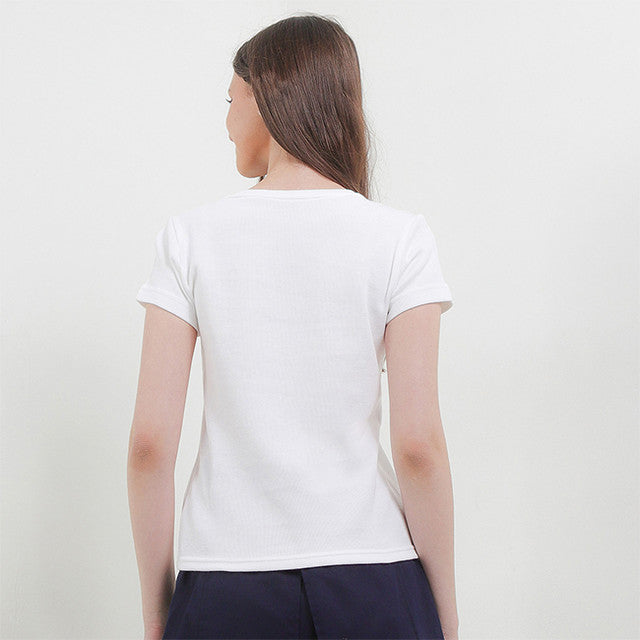 Hush Puppies Pakaian Wanita T Shirt Bsc Vella In White