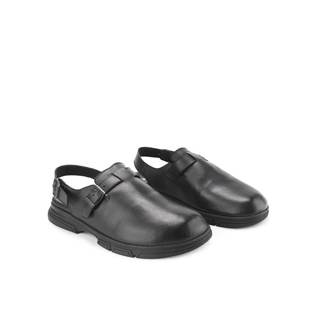 Playboy Sandal Pria Sling Back Jeremy Backstrap Clogs In Black