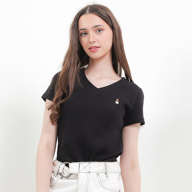 Hush Puppies Pakaian Wanita T Shirt Bsc Vella In Black