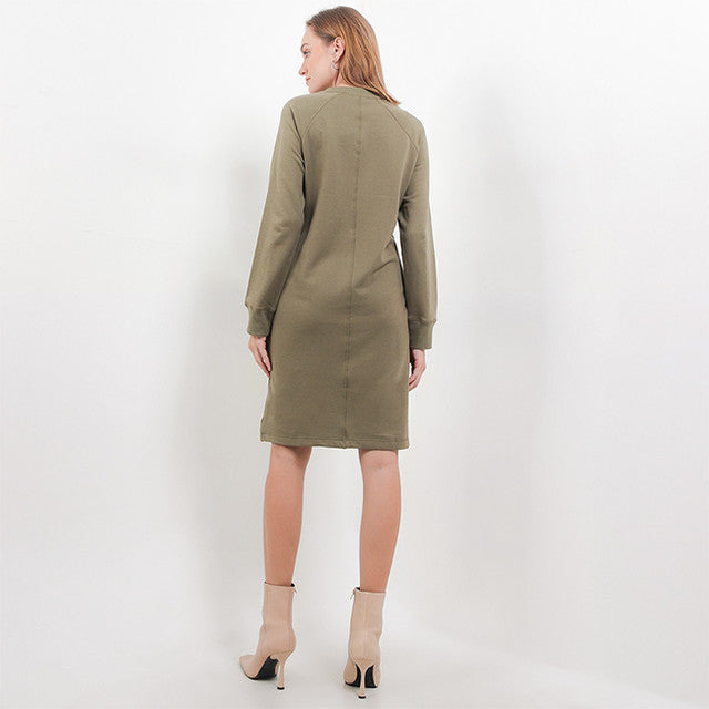 Hush Puppies Pakaian Wanita Dress Bsc Belly In Olive